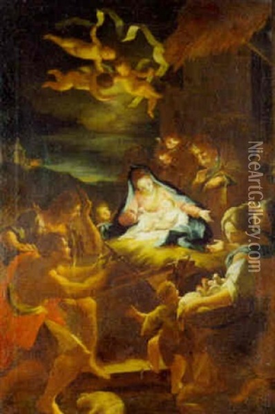 The Adoration Of The Shepherds Oil Painting - Corrado Giaquinto