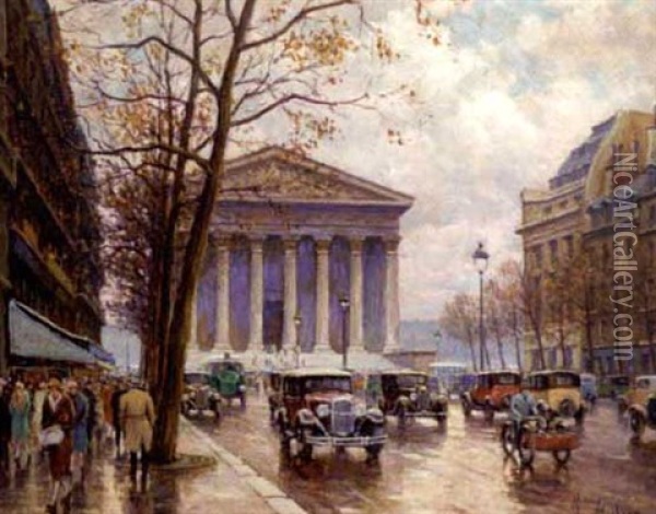 La Madeliene, Paris Oil Painting - Henri Malfroy-Savigny