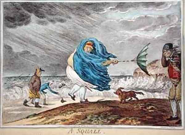 A Squall Oil Painting - James Gillray