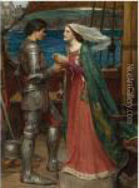 Tristram And Isolde Oil Painting - John William Waterhouse