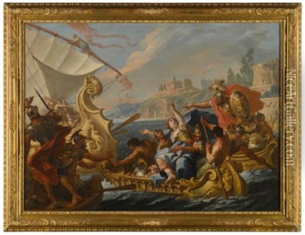The Abduction Of Helen Oil Painting - Gaspare Diziani