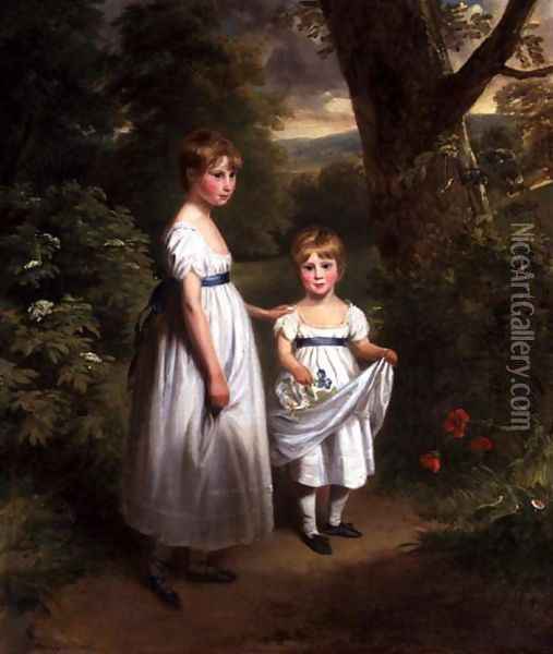 The Two Sisters Oil Painting - Ramsay Richard Reinagle