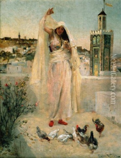 Tanger Oil Painting - Gabriel Emile Nicolet