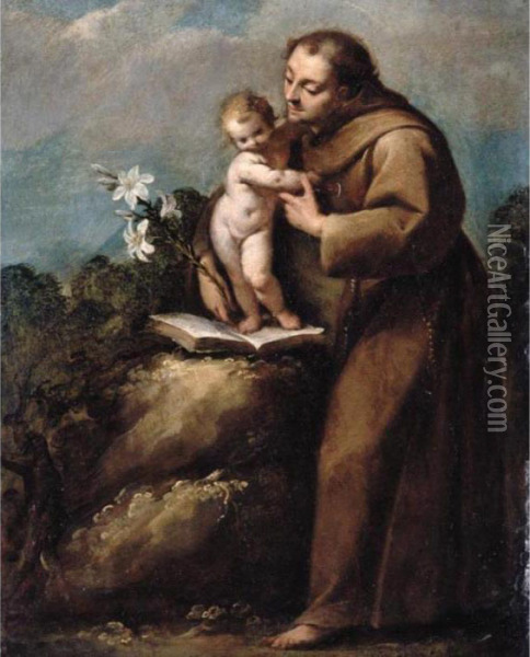 Saint Anthony Of Padua And The Infant Christ Oil Painting - Carlo Francesco Nuvolone