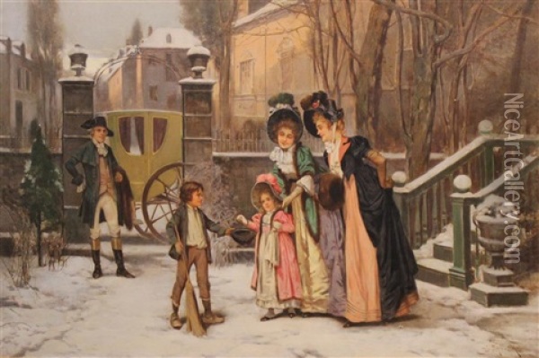 Winter Scene Oil Painting - Edward Percy Moran