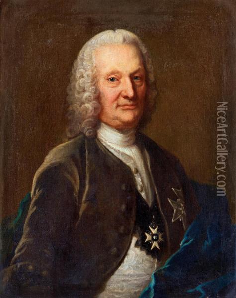 Baronjonas Wulfvenstierna (1681-1762) Oil Painting - Fredrik Brander
