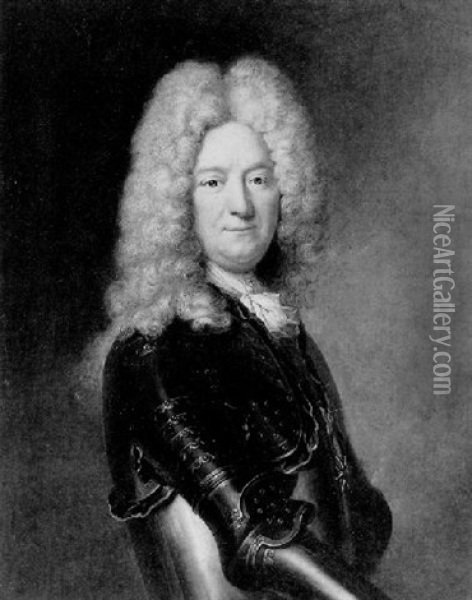 Portrait De Charles-armand De Gontaut, Duc De Biron, Marechal De France Oil Painting - Hyacinthe Rigaud