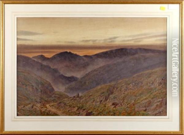 A Highland Pass Oil Painting - Isaac Cooke