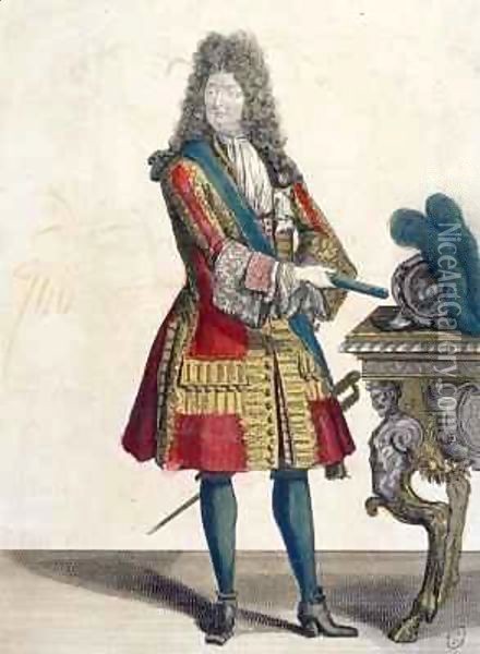 Louis XIV (1638-1715) Oil Painting - Jean Baptiste Bonnart