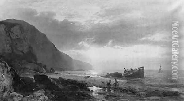 Seashore, Morning Oil Painting - William Howard Hart