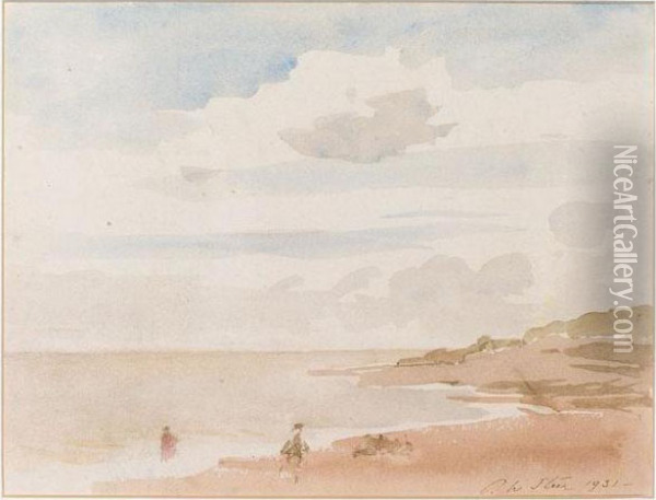 Coastal Landscape Oil Painting - Philip Wilson Steer