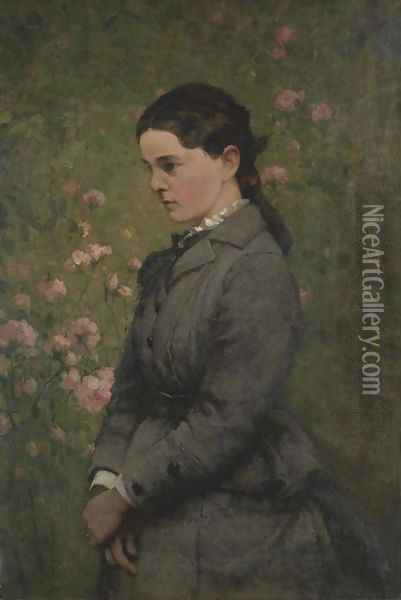 Portrait of Marion Eckford Harwood Oil Painting - John Ferguson Weir