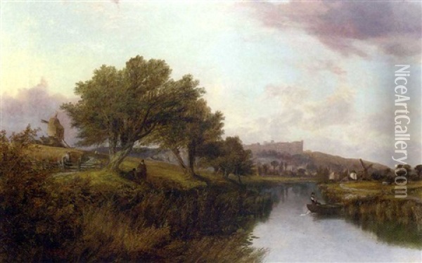 Arundel, Sussex Oil Painting - Edwin Alfred Pettitt