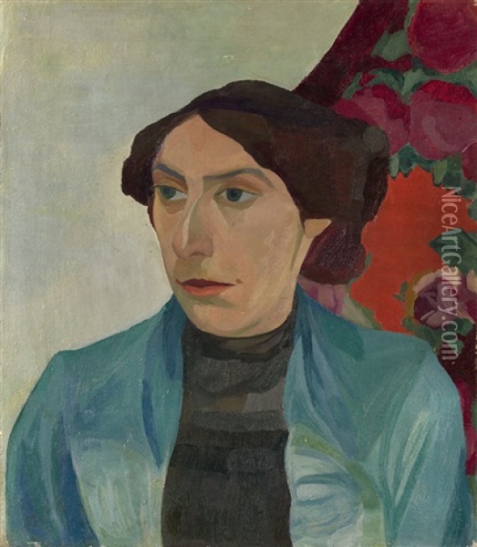 Female Portrait Oil Painting - Nadezhda Vladim Irovna Lermontova