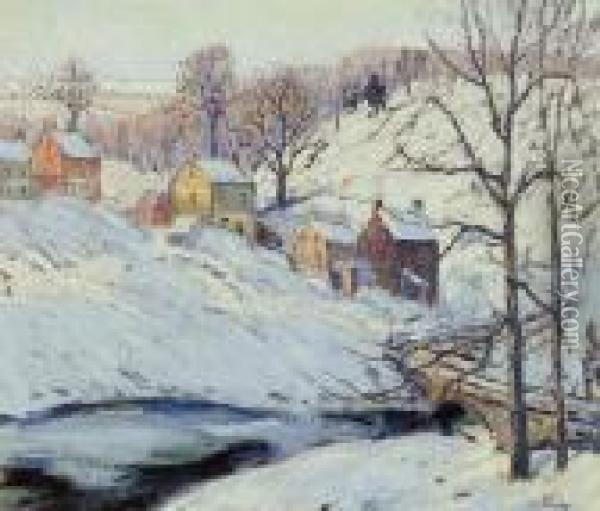 Winter Landscape Oil Painting - Fern Isabel Coppedge