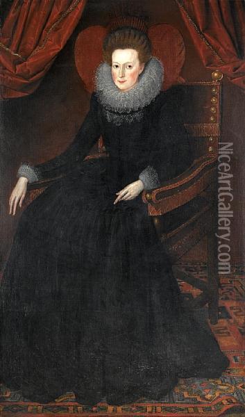Portrait Of A Lady Oil Painting - William Larkin