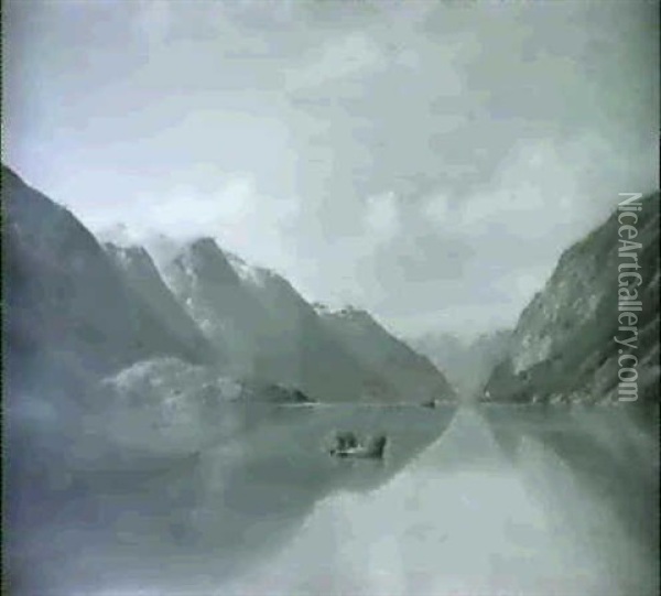 Fra Sognefjorden, Norge Oil Painting - Georg Emil Libert