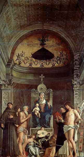San Giobbe Altarpiece Oil Painting - Giovanni Bellini