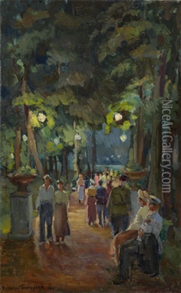 In The Park Oil Painting - Nicolai Mikhailovich Grigoriev