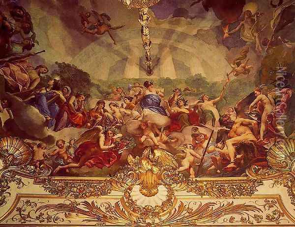 The apotheosis of Trajan Oil Painting - Anton Raphael Mengs