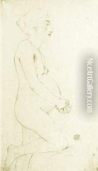 Zwangere Vrouw Oil Painting - Walter Sauer