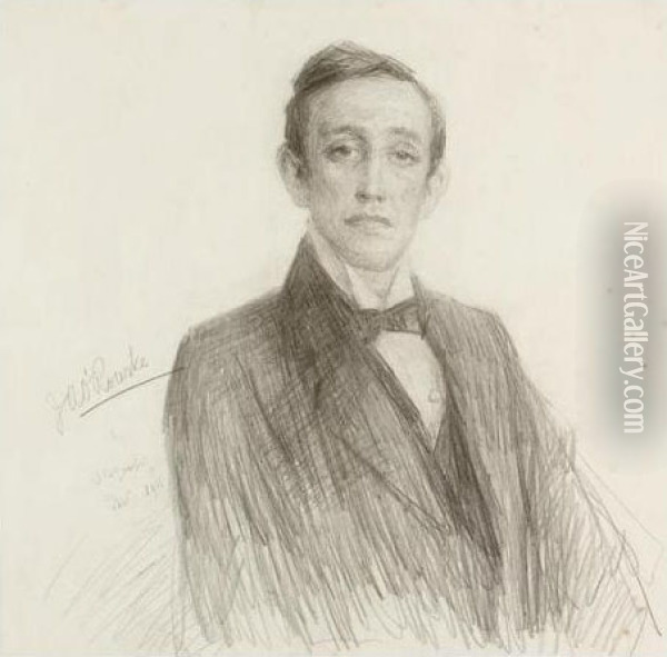 Portrait Of J.a. O'rourke Oil Painting - John Butler Yeats