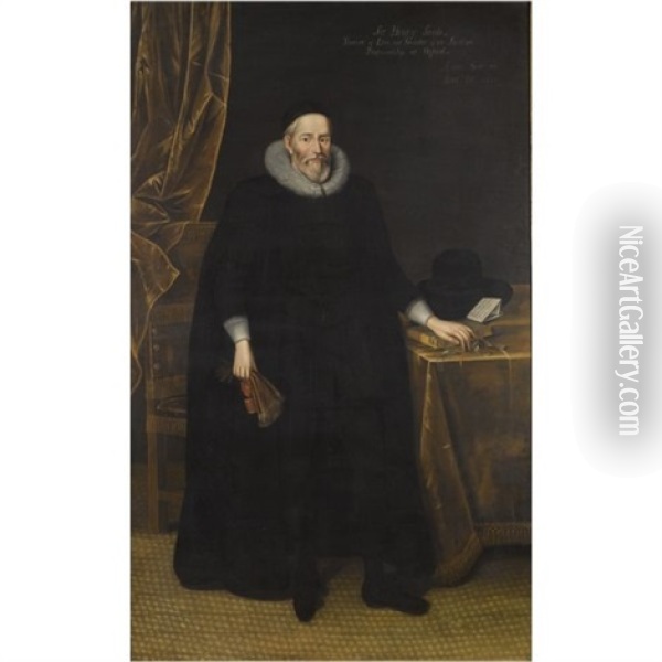 Portrait Of Sir Henry Savile Oil Painting - Marcus Gerards the Younger