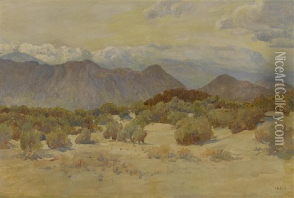 Silent Places, Desert Near Morongo Mountains, Near Palm Springs Oil Painting - Charles Arthur Fries