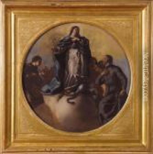 Madonna E Santi Oil Painting - Francesco Solimena