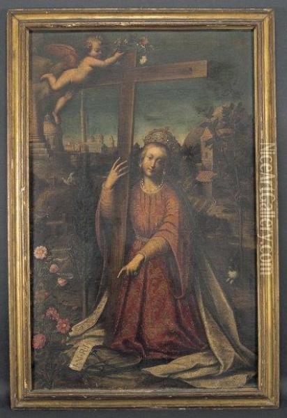 Sant'elena, Il Ritrovamento Della Vera Croce Oil Painting - Orsola Maddalena Caccia