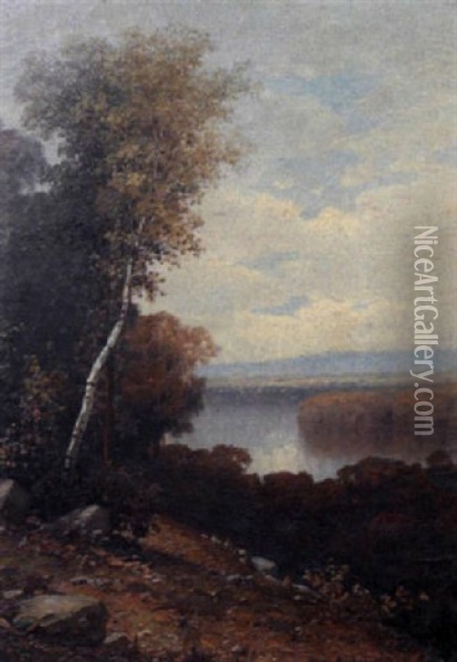 A Missouri River Landscape Oil Painting - George Ernest Colby