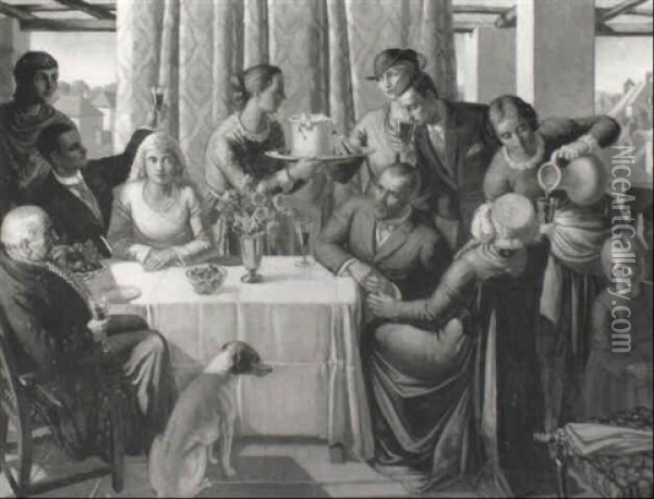 The Marriage Feast At Cana Oil Painting - Harry Morley