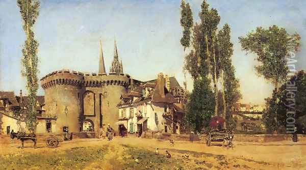 The Village of Chartres Oil Painting - Martin Rico y Ortega