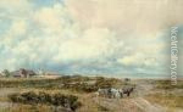 Storm Clouds Over Pevensey Oil Painting - Augustus Watford Weedon