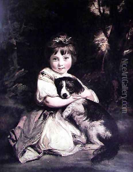 Love Me Love My Dog Oil Painting - Sir Joshua Reynolds