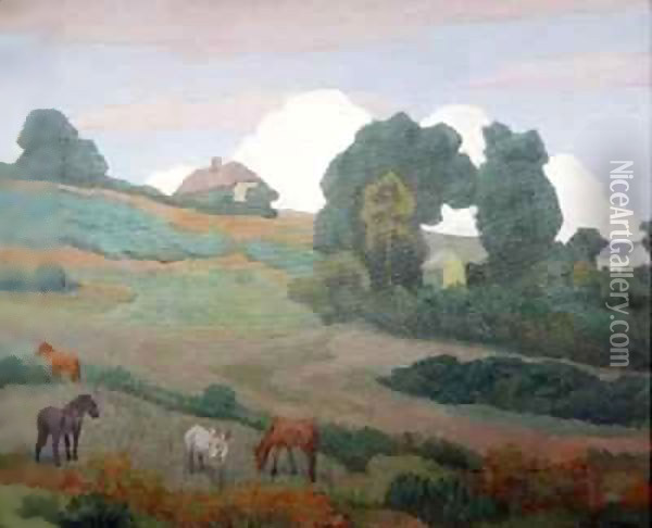 On Luppitt Common Oil Painting - Robert Polhill Bevan