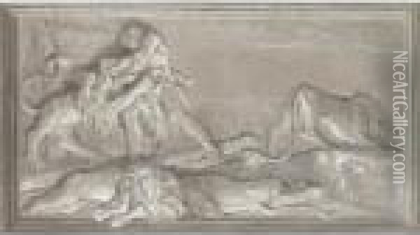 Ercole Che Lotta Con Il Leone Nemeo Oil Painting - Giovanni Domenico Tiepolo