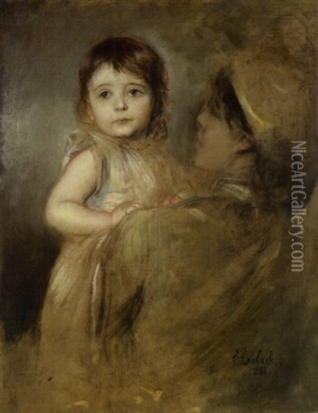 Ritratto Di Bambina Oil Painting - Franz Seraph von Lenbach