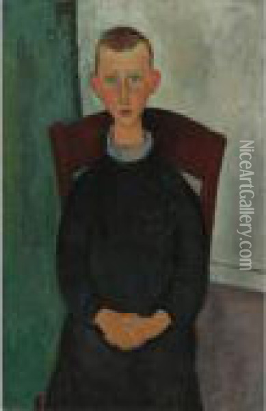 Le Fils Du Concierge Oil Painting - Amedeo Modigliani
