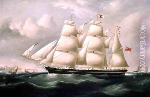 Clipper Barque Procymatia off Dover Oil Painting - Richard B. Spencer