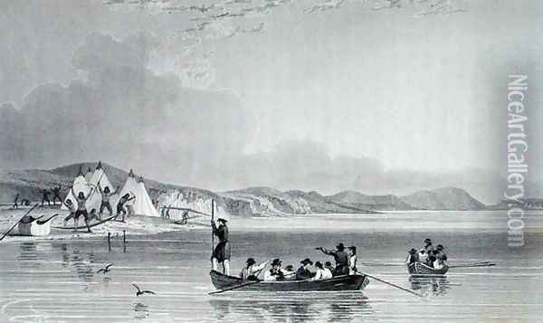 Eskimaux Encampment on Richards Island Oil Painting - Kendall, E.N.