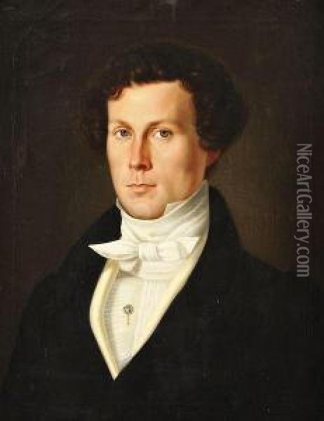 Portrait Du Comte De Brostom Oil Painting - John Scoles