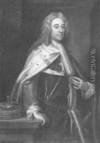 Portrait Of The Viscount Of Torrington Oil Painting - Jeremiah Davison