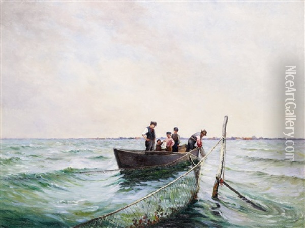 Naten Vittjas Oil Painting - Johan Severin Nilsson