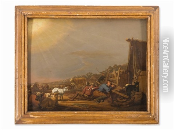 Annunciation To The Shepherds Oil Painting - Jan van Ossenbeeck