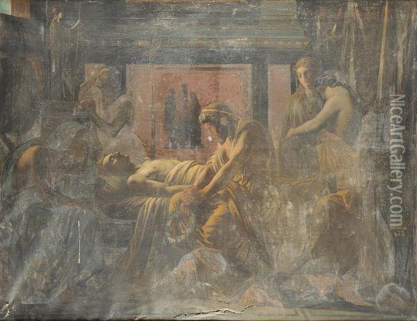 Pericles Au Lit De Mort De Son Fils Oil Painting - Charles Camille Chazal
