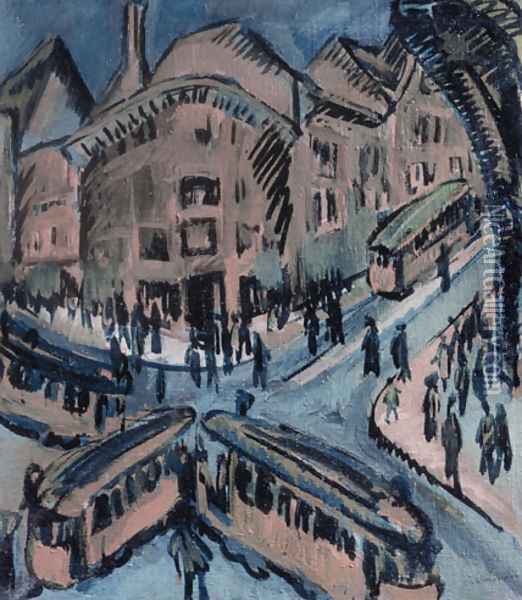 Nollendorf Square Oil Painting - Ernst Ludwig Kirchner