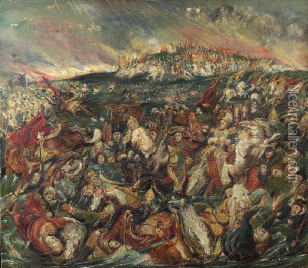 La Bataille D'austerlitz Oil Painting - Henri De Groux