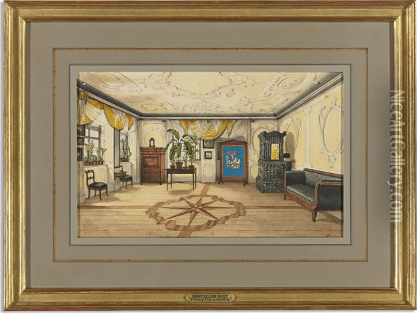 A Drawing Room In Nuremberg Oil Painting - Mary Ellen Best