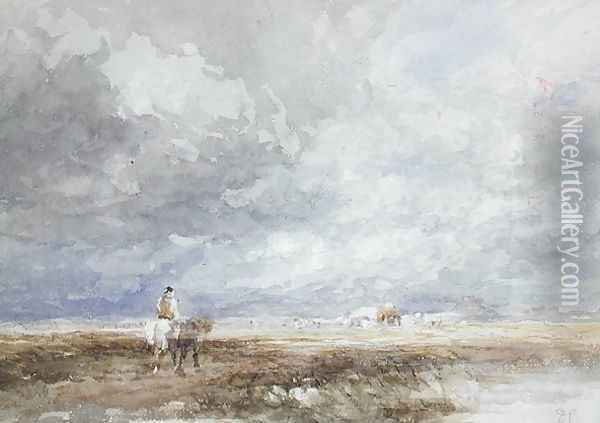 Going to the Hayfield, c.1855 Oil Painting - David Cox